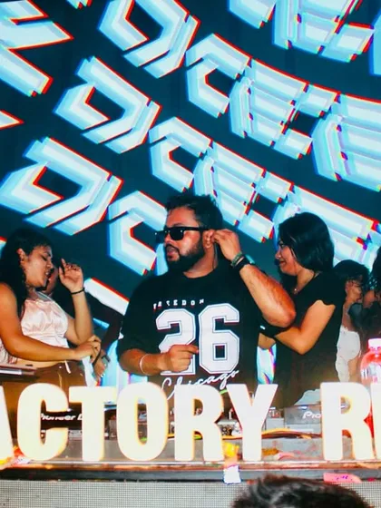 In the heart of the action at Sugar Factory Reloaded, I'm crafting the vibe for the night. This is a glimpse of the curated chaos and designer energy I bring to every set.