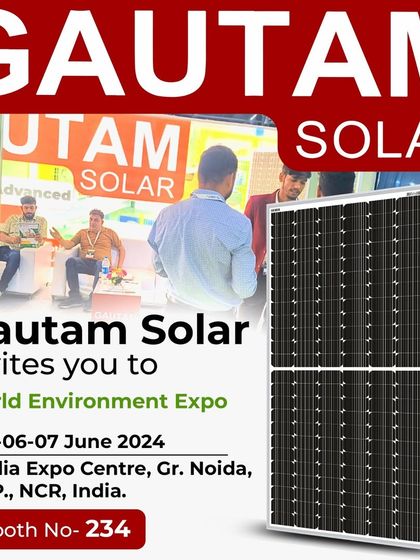 We invite you to visit us at the World Environment Expo in Greater Noida. See our best-in-class solar panels at Booth No. 234.
