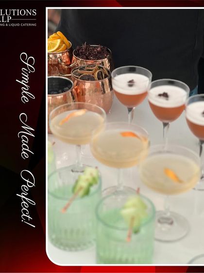 A lineup of our curated cocktails for a DIOR event, featuring floral aromas and visually stunning presentations to match the brand's theme.