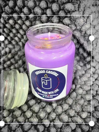 Wrapped in lavender hues and floral vibes, our handmade jar candles are crafted to light up your space and soul.