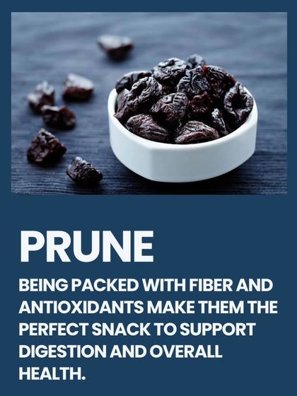 Prunes are a powerhouse of fiber and antioxidants. They are the perfect snack to support healthy digestion and overall wellness for the whole family.