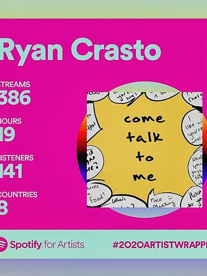 This was a huge moment for me. Seeing my debut single 'Come Talk to Me' getting streams on Spotify was a dream come true. It’s a reminder of why I left my desk job to chase this music life.