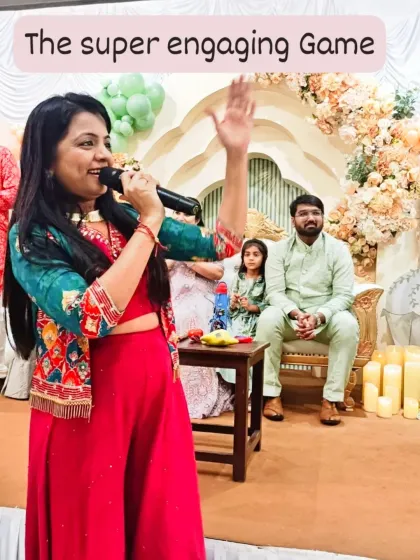 A super engaging game in progress at a baby shower. I always choose interactive activities that get everyone, including the dad-to-be, excited and involved in the fun.
