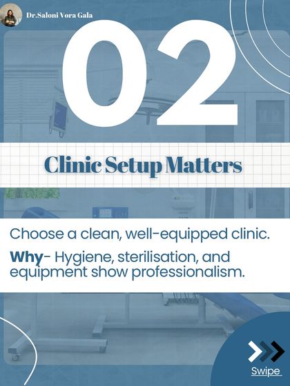 Second, the clinic setup matters. A clean, well-equipped clinic that prioritizes hygiene and sterilization is a sign of professionalism.