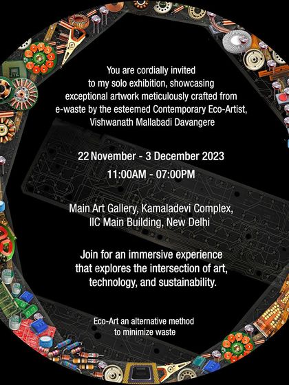 A duplicate of the invitation for my solo exhibition in New Delhi.