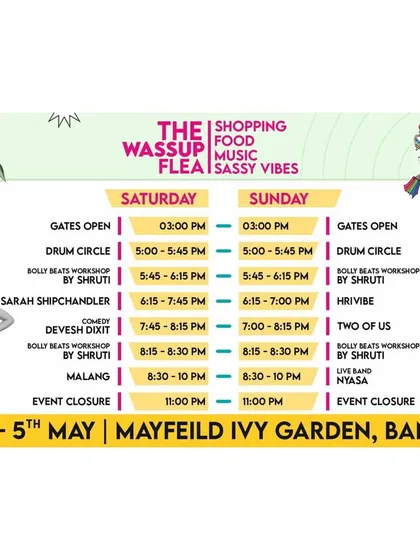 The artist lineup for The Wassup Flea. It's always an honor to be part of such vibrant events with other talented performers.