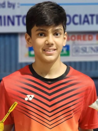 **Uttarakhand State Champion.** Shaurya Singh Rana after winning Gold in both Boys' Singles U-15 and Mixed Doubles U-15 in the Uttarakhand state championship.