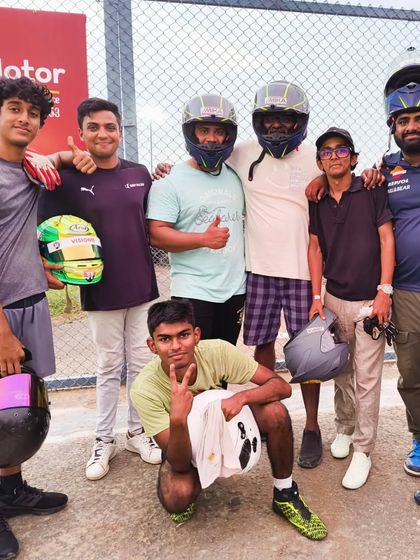 Post-race celebrations with the team. Sharing the experience, the successes, and the lessons learned together strengthens our bond as a racing family.