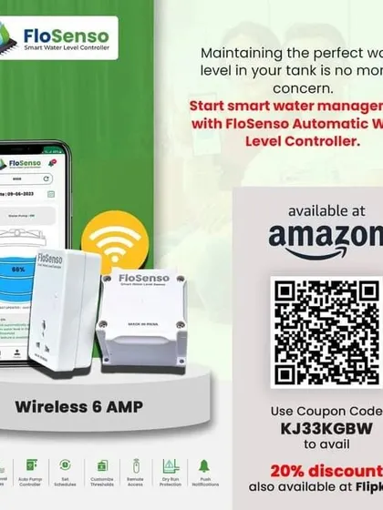 Ready to make the switch? Our FloSenso wireless model is easy to install and available on Amazon and Flipkart. This graphic shows you exactly what you get: the smart plug, the controller, and the app that brings it all together.