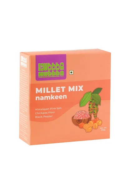 A clean and simple packshot of Millet Mix Namkeen, designed for clarity and recognition on e-commerce platforms.