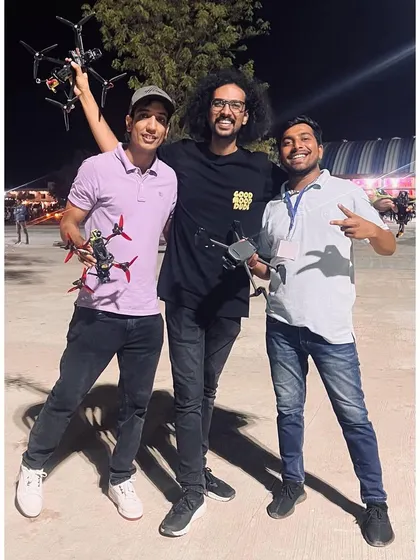 The team from Skyframe Films. We handle big projects together, each pilot with their own specialty and drone.