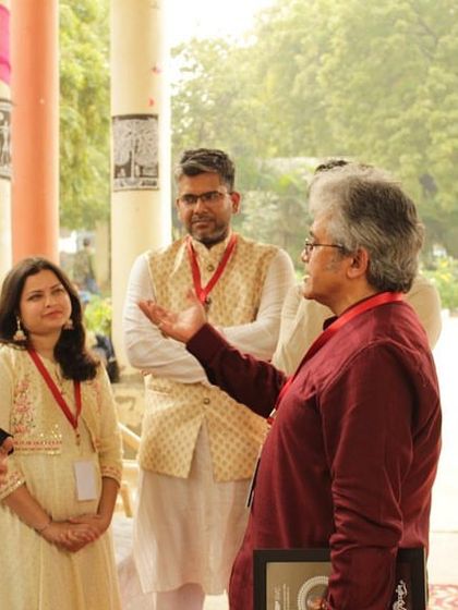 A memorable moment from TEDx Sri Venkateswara College, in conversation with fellow artists. These events are a wonderful opportunity to connect with other creative minds.