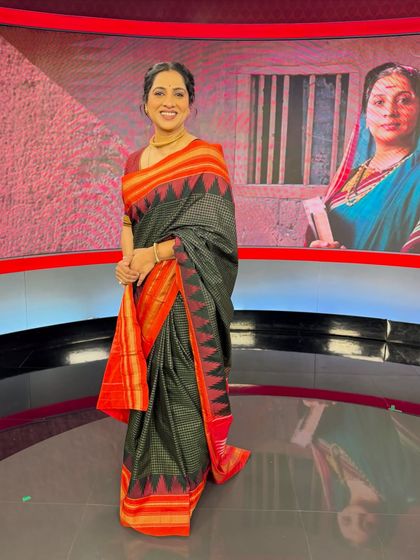 On set for the show "Mi Savitribai Jyotirao Phule". It was an honor to create the makeup for this important role portrayed by Madhurani.