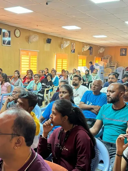 Our members listening intently during the CPR and Basic Life Support session. We are committed to the health and safety of not just our own runners, but the entire community.