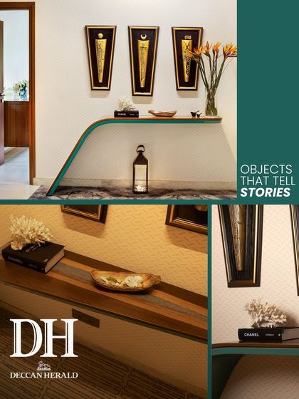 Featured in the Deccan Herald, our Wave Console is a personal narrative crafted into furniture. Inspired by overcoming a fear of water, its flowing form and sea-toned underbelly hold pebbles from untouched beaches, turning a functional piece into a living memory.