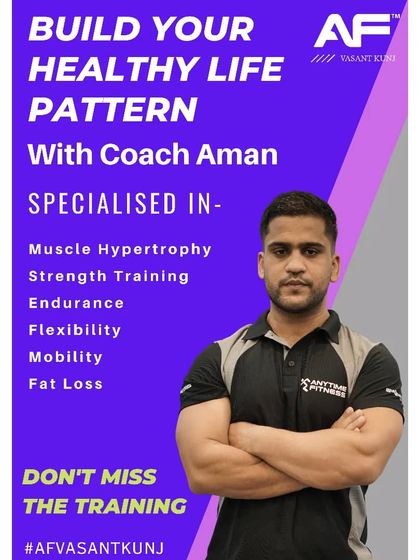 Meet Coach Aman. He is an expert in muscle hypertrophy, endurance, and mobility, ready to help you build strength and move better.