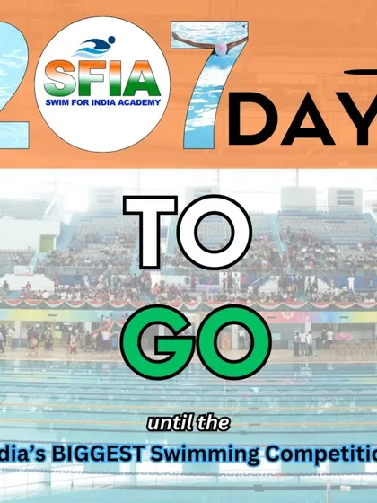 The view from the stands at the Dr. SPM pool, building excitement for India's biggest swimming competition.