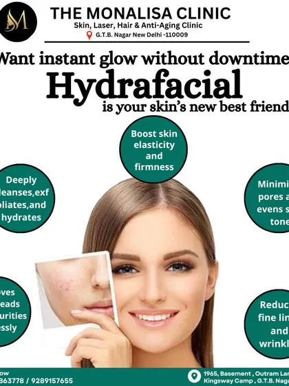 Our Hydrafacial is more than just a facial; it's a complete skin health treatment. This visual guide breaks down how it works to deeply cleanse, hydrate, minimize pores, and reduce fine lines for an instant, no-downtime glow.