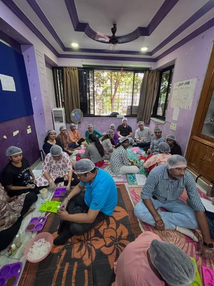 A wide view of the NGO workshop in session. We were all seated on the floor for a comfortable, traditional-style learning experience, which the participants really enjoyed.