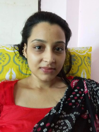 My client Shweta, ready for her Godh Bharai transformation.