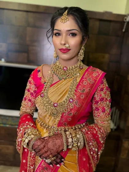 A portrait of the bride, looking elegant and poised.