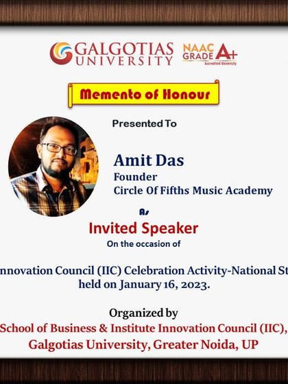 Circle Of Fifths - Instrument & Vocal Lessons Achievements & Certifications photo 22