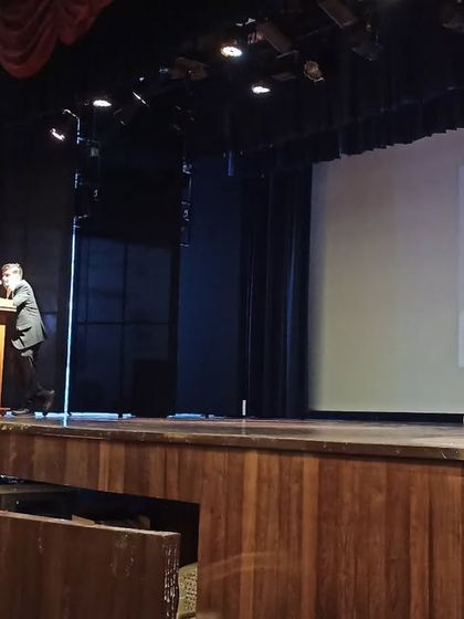 A side view of the stage during my interactive session. Sharing my journey as an Advocate-on-Record is always a rewarding experience.