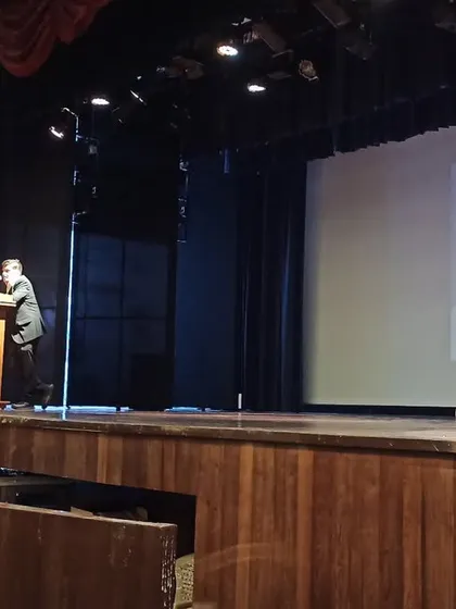 A side view of the stage during my interactive session. Sharing my journey as an Advocate-on-Record is always a rewarding experience.