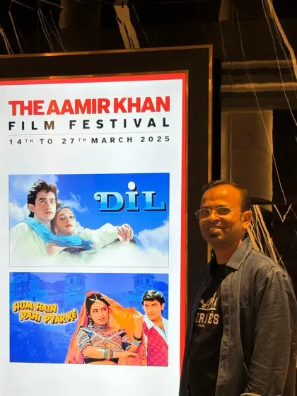Me at the PVR-INOX cinema during the Aamir Khan Film Festival.