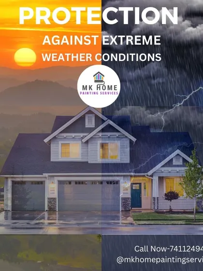 In Bangalore, a building's exterior must withstand both intense sun and heavy monsoons. We use specialized, weather-resistant paints that provide a protective barrier, preventing damage from moisture, UV rays, and extreme weather conditions.
