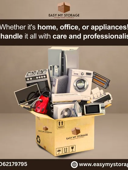 From the smallest appliance to the largest piece of office furniture, we handle it all. This image represents the wide variety of items we professionally pack and store for our clients.