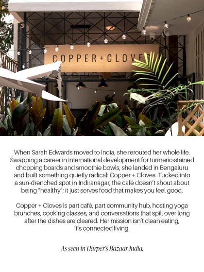 It was a dream come true to be featured in Harper's Bazaar. They captured my story and the mission behind Copper + Cloves beautifully: it’s not about clean eating, it’s about connected living.
