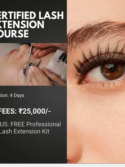 My Certified Lash Extension Course is perfect for beginners. In just 4 days, you'll learn everything you need to know and walk away with a free professional lash kit to start your career immediately.