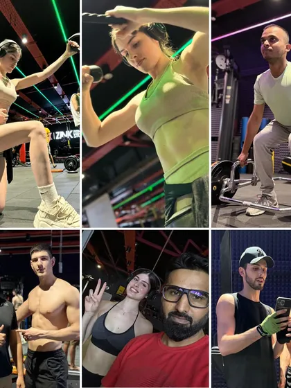 This collage highlights the results of consistent strength training. It features clients showing off their muscle definition and celebrating their progress with me.