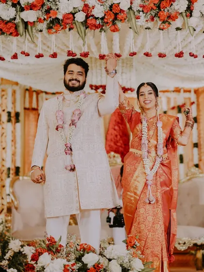 The pure joy of a wedding day is infectious. Here, Yash and Jestha celebrate their union, and my team was right there to capture the energy and happiness of that triumphant moment. This is the kind of vibrant memory I create.