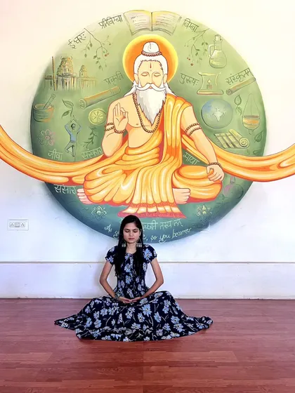 Taking a moment to connect with myself and nature in Mysore. This journey as an artist is also about finding peace and inspiration in the world around me.