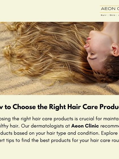 Choosing the right hair care products is crucial. Our dermatologists recommend products based on your specific hair type and condition for the best results.