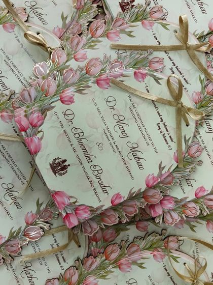 House Of Cards - Custom Wedding Invitations Vibrant Floral & Pastel Palettes photo 34