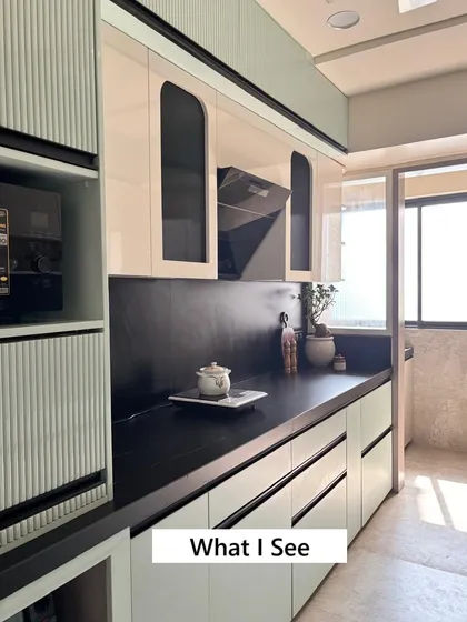 A kitchen should be as beautiful as it is functional. We transformed this space with soft mint cabinetry, clever storage, and a layout that invites sunlight in. It’s now a calm, organized, and joyful place for the family to gather.