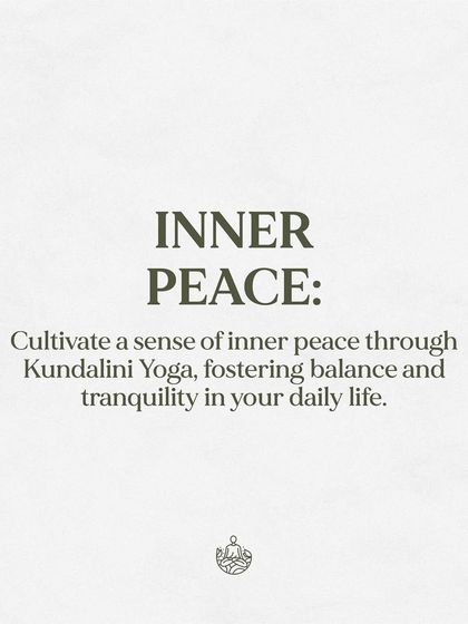 One of the key benefits of Kundalini Yoga is cultivating inner peace. This practice fosters balance and tranquility in your daily life.