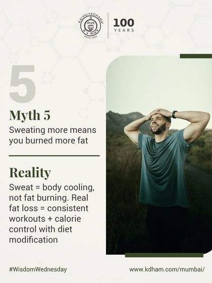 Sweating more does not mean you burned more fat. Sweat is the body's cooling mechanism. Real fat loss comes from consistent workouts and mindful calorie control.