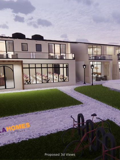 This exterior 3D render showcases the architectural style of the resort villas. We focused on clean lines, large glass windows for natural light, and balconies to connect the indoor spaces with the beautiful outdoor landscape.