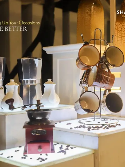 Brewing up your occasions more better. Another view of our stylish coffee station, designed to be both functional and a visually appealing part of your event setup.