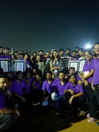 Another shot of our proud team after the record-breaking show. This achievement is a testament to the dedication and spirit of the entire BotLab family.