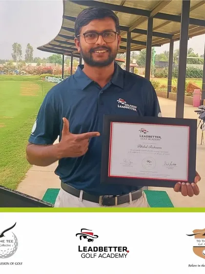 We are incredibly proud of our coaching staff. Here is our coach, Abdul Raheem, with his prestigious Leadbetter Golf Academy certification, a symbol of the world-class training expertise we bring to our students.