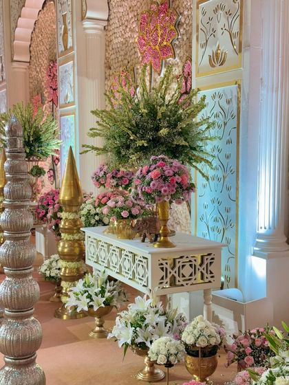 Regal Indian Traditions: A Symphony in Pink & Gold photo 81
