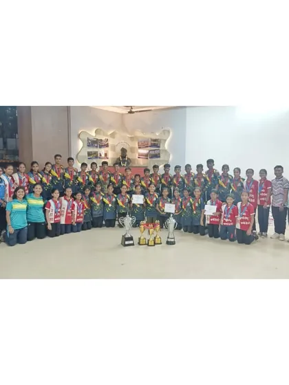 A group photo celebrating our championship win at the Parle Trophy 2023.