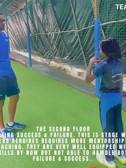 The second floor of building a player is handling success and failure. At this stage, they are skilled but require more mentorship than coaching to navigate the mental challenges of the game.