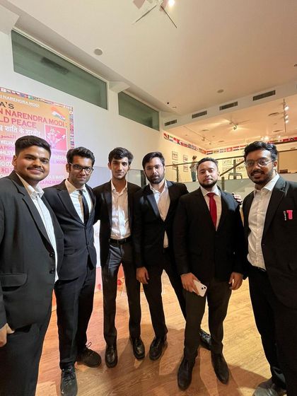 The team at an evening event. We are a unit, both inside the courtroom and outside.