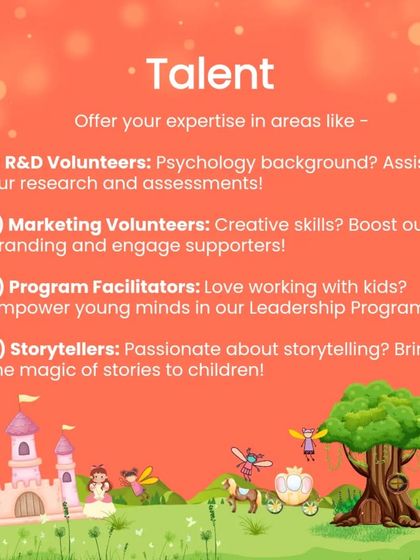 You can help by offering your talent. We need R&D volunteers, marketing volunteers, program facilitators, and storytellers.